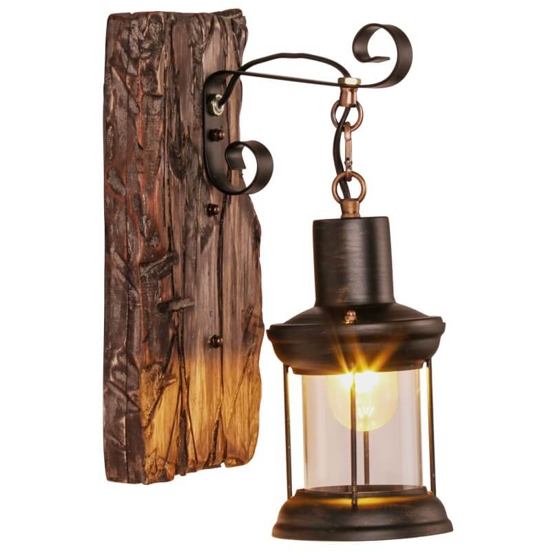 Industriële wandlamp van glas en smeedijzer – LUMINA BEAM - Glamorix