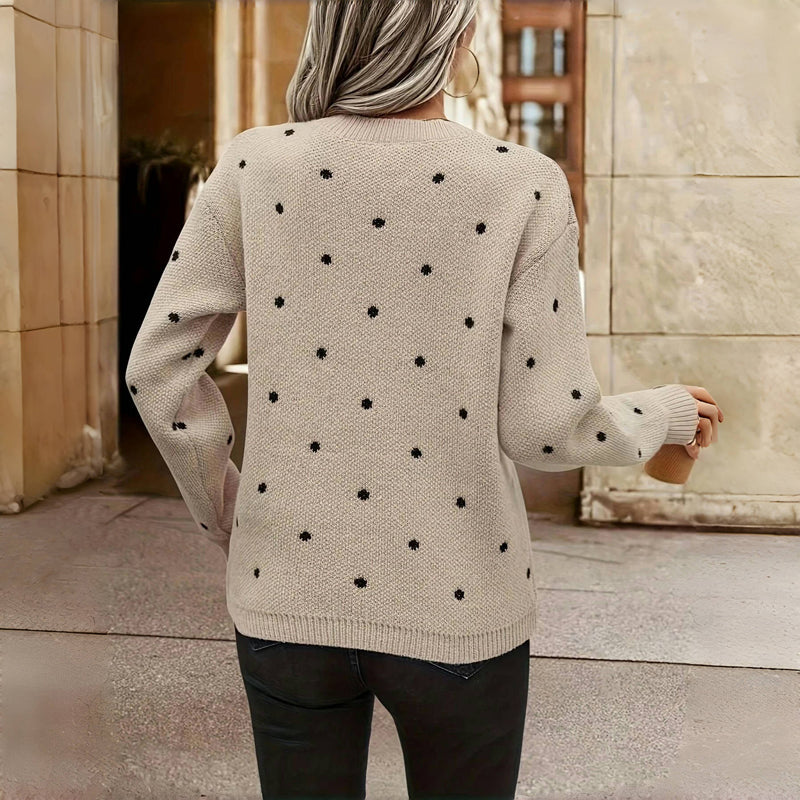 Gebreide damestrui met subtiele structuur en elegante fit – MAELIN DOTS - Glamorix