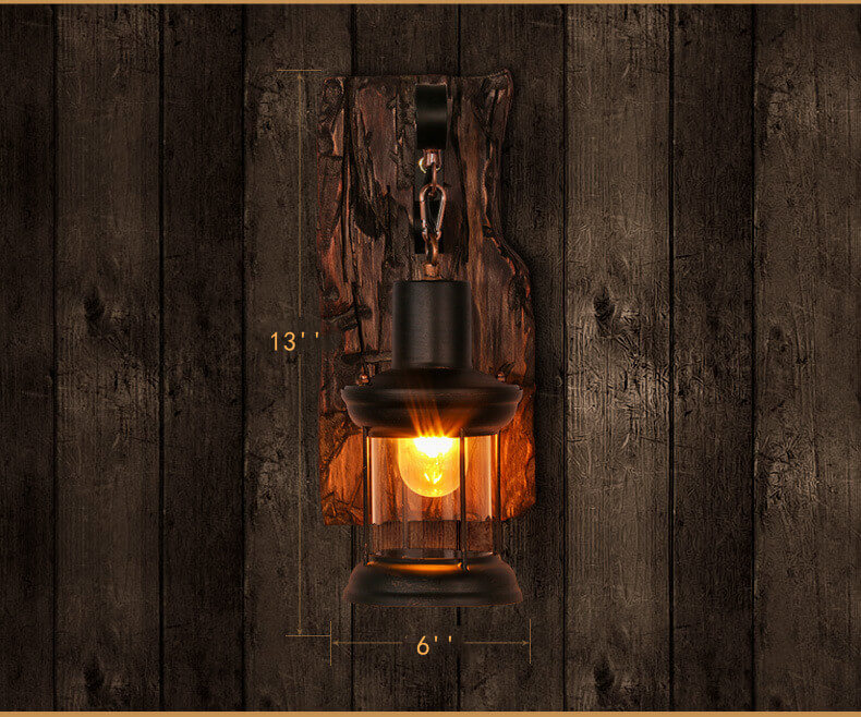 Industriële wandlamp van glas en smeedijzer – LUMINA BEAM - Glamorix