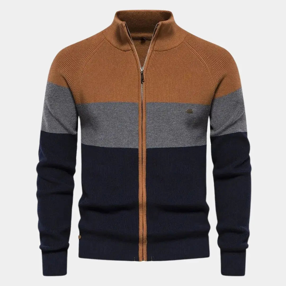 Casual herentrui met halve rits en comfortabele pasvorm – JAREL - Glamorix