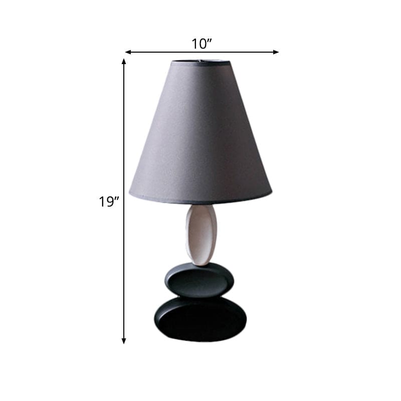 ELARA - Moderne design tafellamp met conische stoffen kap