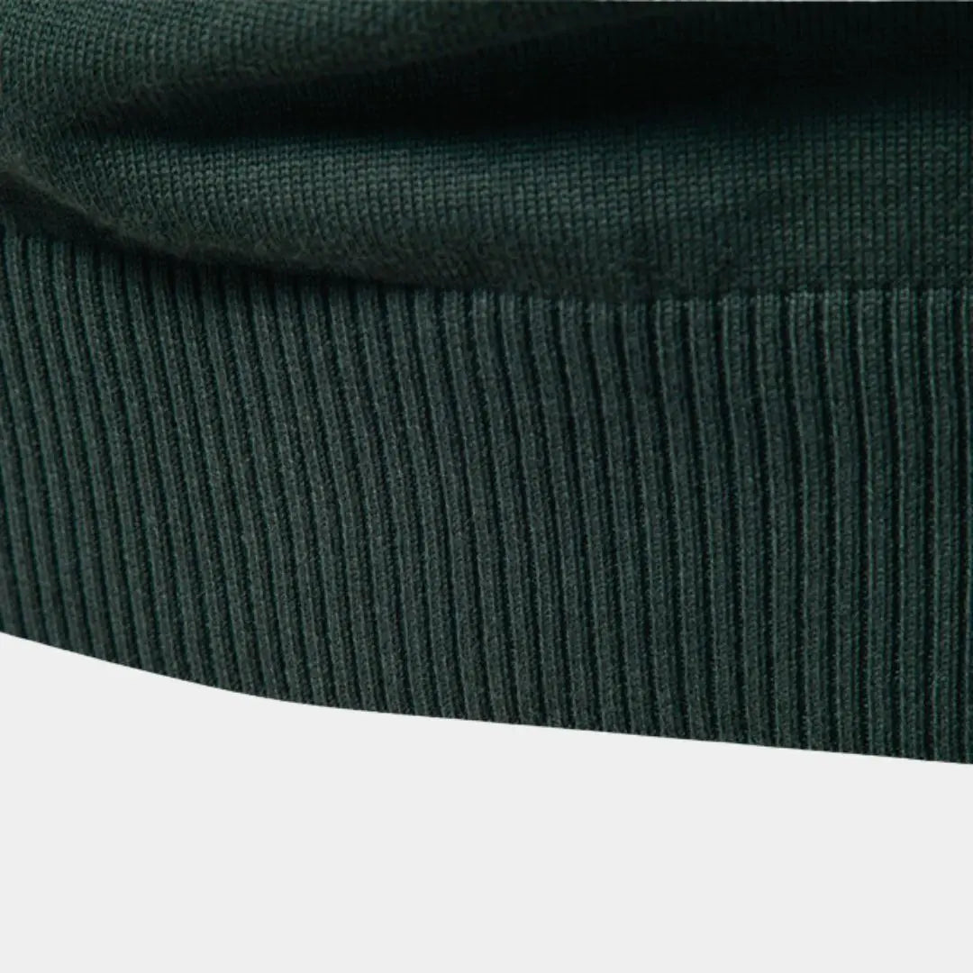 EDGAR – Gestreepte heren trui met halve rits en moderne look