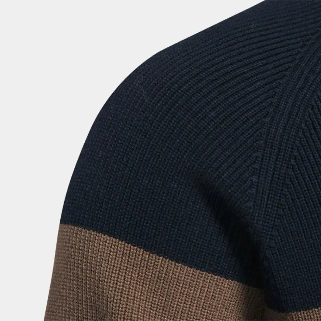 Casual herentrui met halve rits en comfortabele pasvorm – JAREL - Glamorix