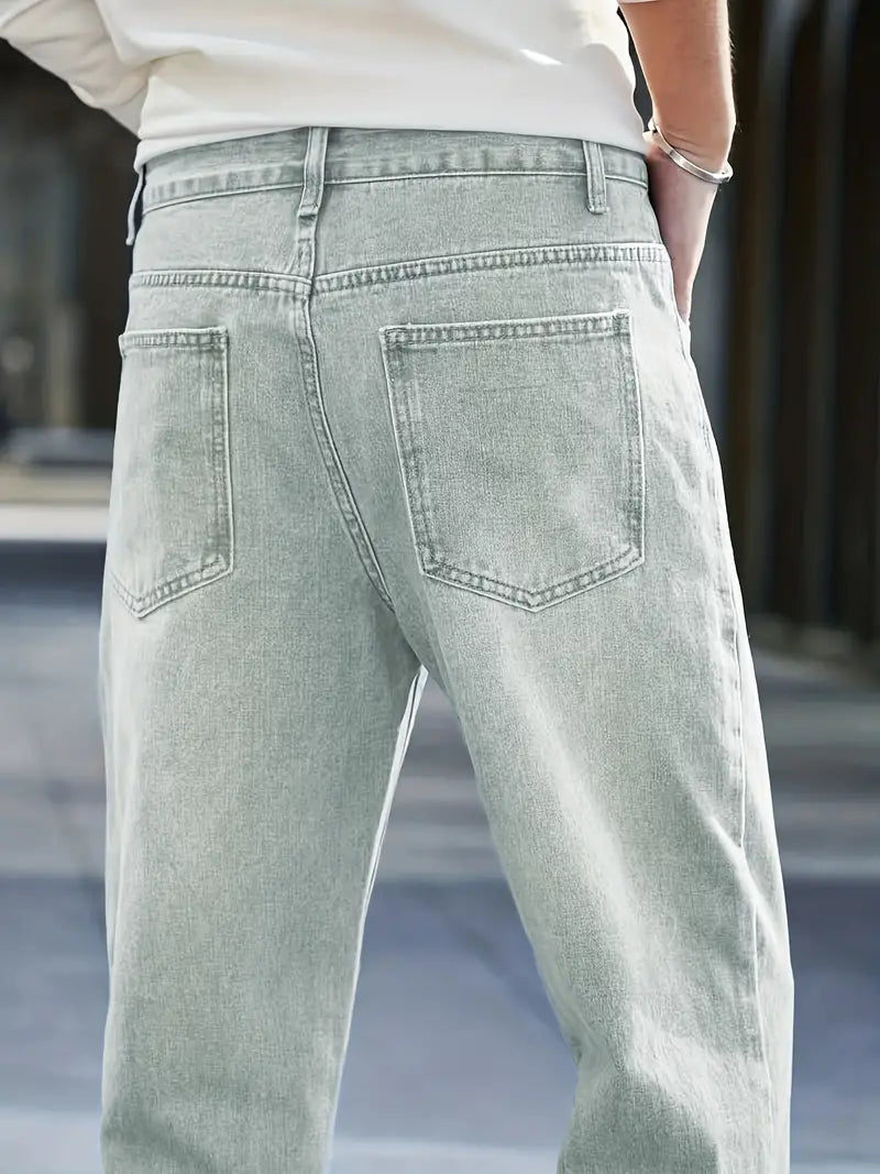 JAMES - Casual denim broek met rechte pijpen