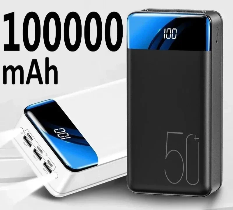 Ultrakrachtige 100.000mAh powerbank met snellaadfunctie – VOLTRIQ MAX - Glamorix