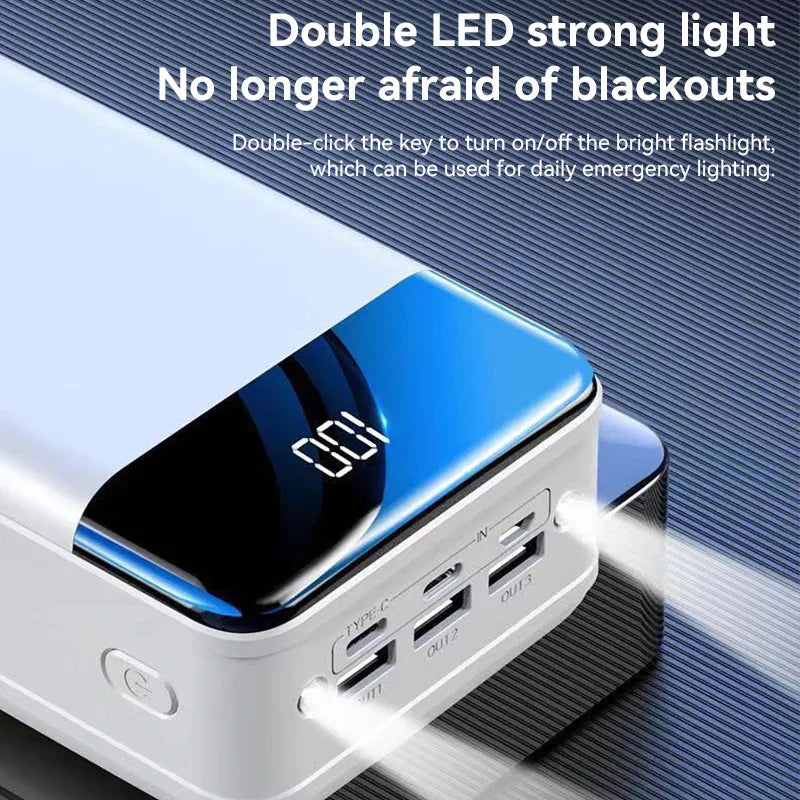 Ultrakrachtige 100.000mAh powerbank met snellaadfunctie – VOLTRIQ MAX - Glamorix