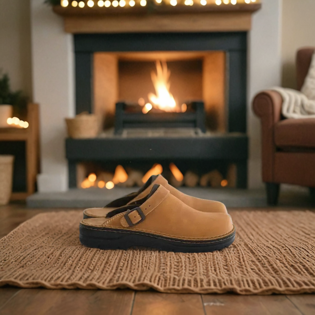 Orthopedische leren pantoffels voor dames – ViventiaHome - Glamorix