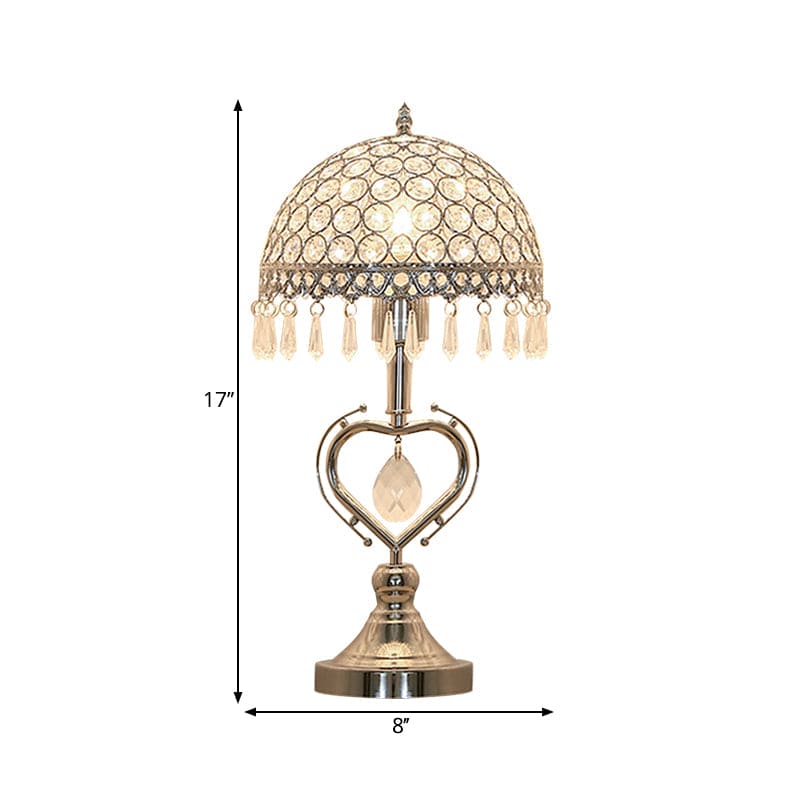 SERAPHINA - Half-sphere tafellamp met kristal ingelegde druppels