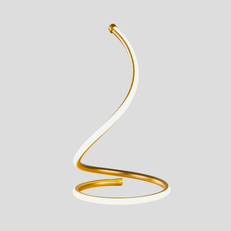 GLOWSPIRE - Spiraalvormige LED lamp met goudkleurige afwerking