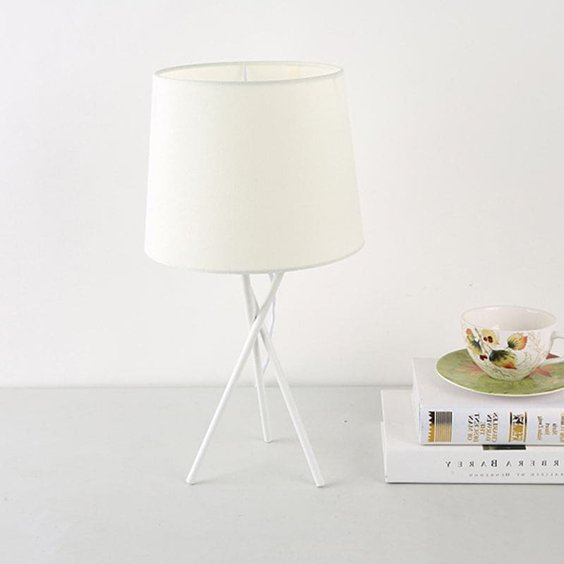 DRUMLIGHT - Minimalistische tafellamp met drumdoek voor sfeervolle nachtlamp