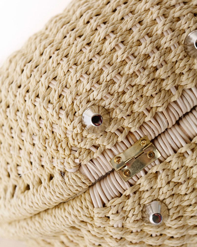 Handgemaakte rotan tas voor dames – Solviana SummerWeave - Glamorix