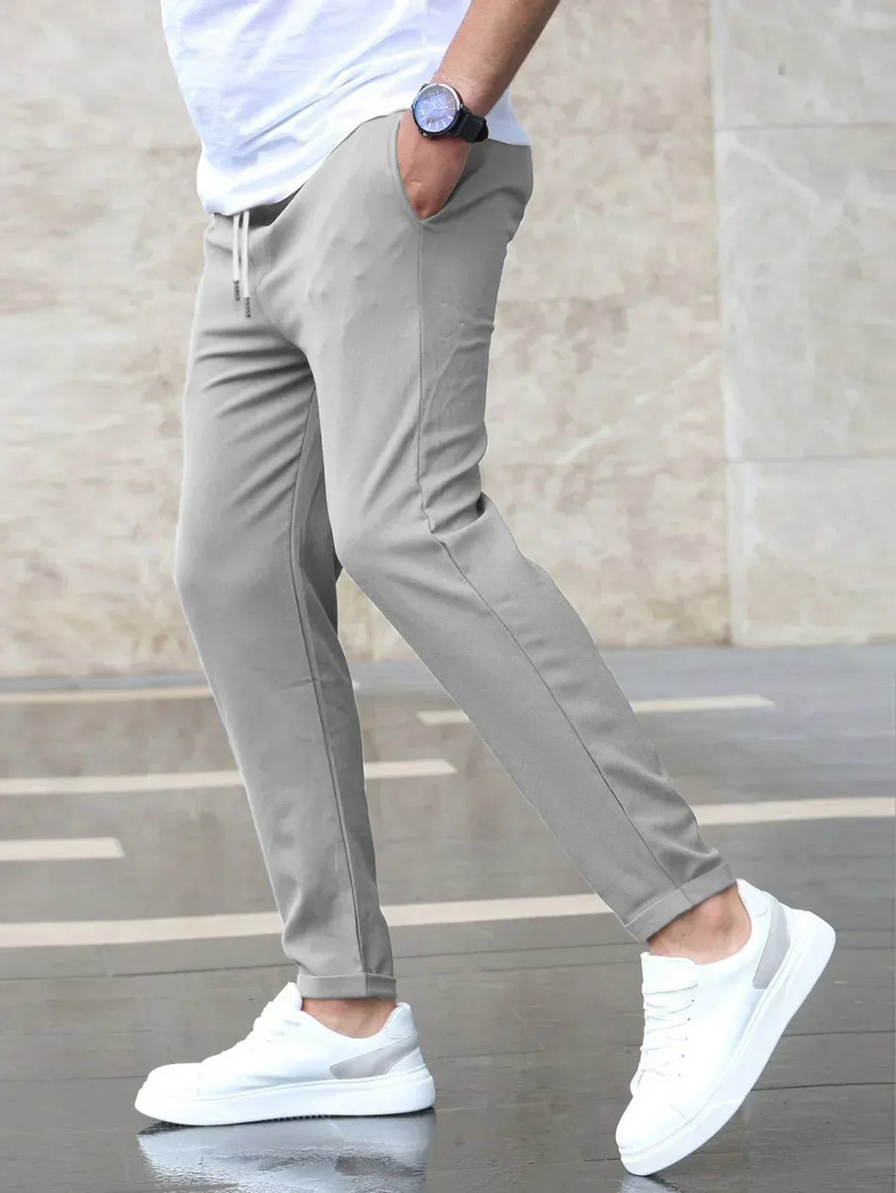 Slim fit heren jogger met sportieve look en ultiem comfort – AxelCore Jogger - Glamorix