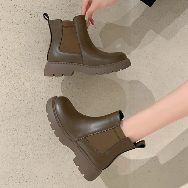 DORETTA - Leren dames Chelsea boots met antislip zool