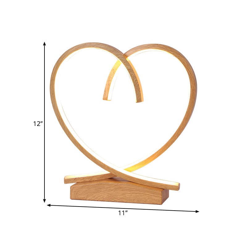 LOVETREE - Houten nachtkastje met liefdevol hartdesign