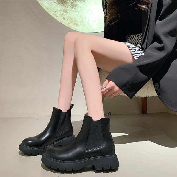 DORETTA - Leren dames Chelsea boots met antislip zool