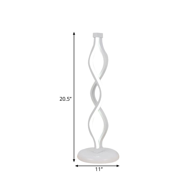 SPIRALED - Witte LED tafellamp met elegant spiraalontwerp