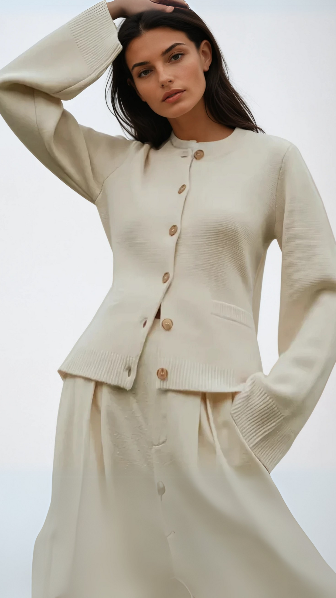 Ultra zachte dames cardigan met knopen en relaxed fit – LUNAYA KNIT - Glamorix