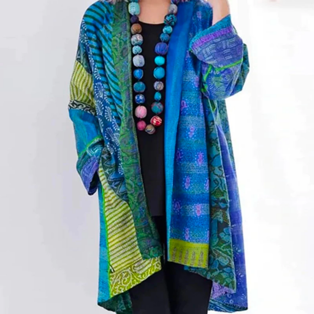 ISLA - Patchwork bohemien kimono-vest voor dames