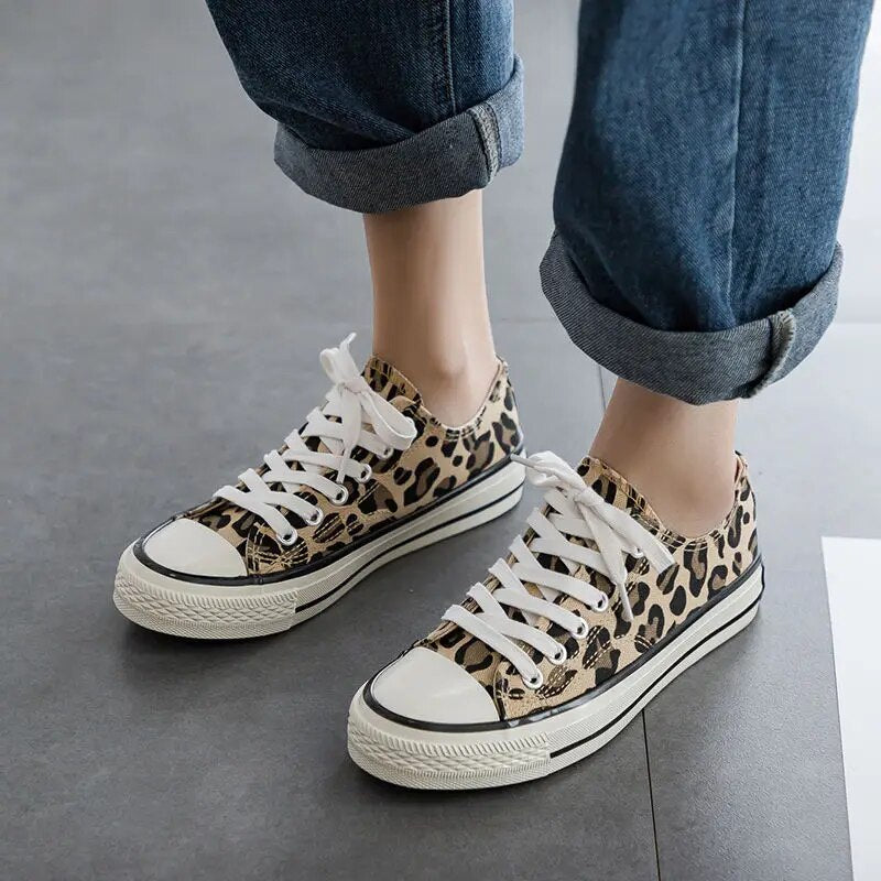 Dames canvas sneakers met plateauzool – ADELLE LIFT - Glamorix