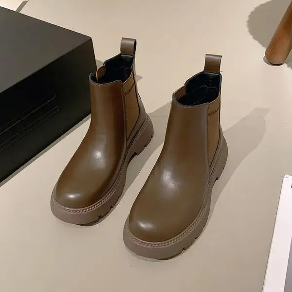 DORETTA - Leren dames Chelsea boots met antislip zool