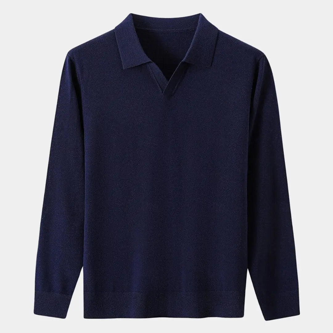 Comfortabele heren V-hals trui met klassieke pasvorm – EDRIAN - Glamorix