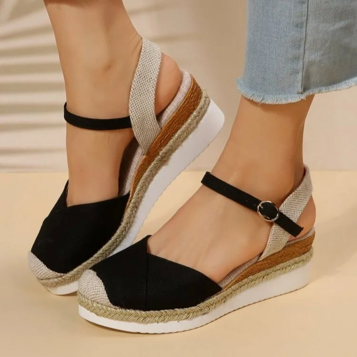 Damessandalen met gespsluiting en comfortabel voetbed – SERENA STRAP - Glamorix