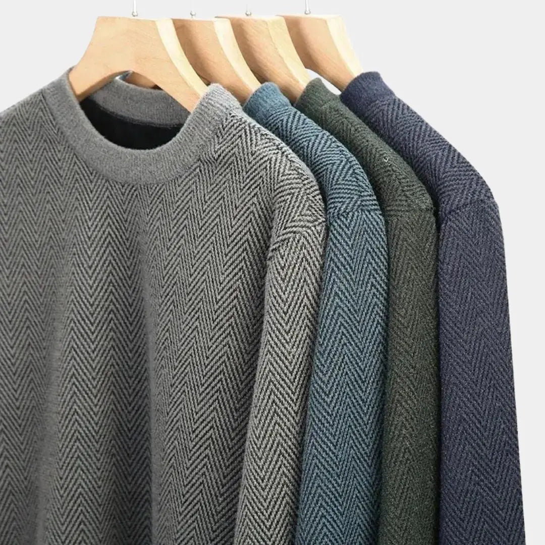 Casual herentrui met getailleerde pasvorm en moderne look – RENZOR - Glamorix