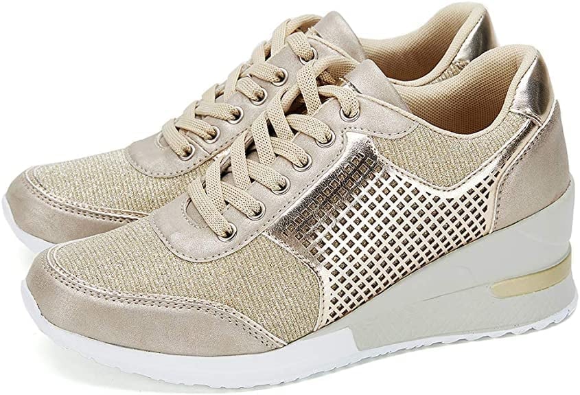 AMELIA – Dames sneakers met sleehak en sportieve elegantie - Glamorix
