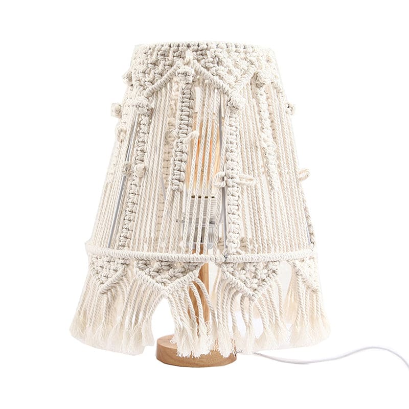 NATURALGLOW - Tafellamp van gevlochten touw voor sfeervolle verlichting