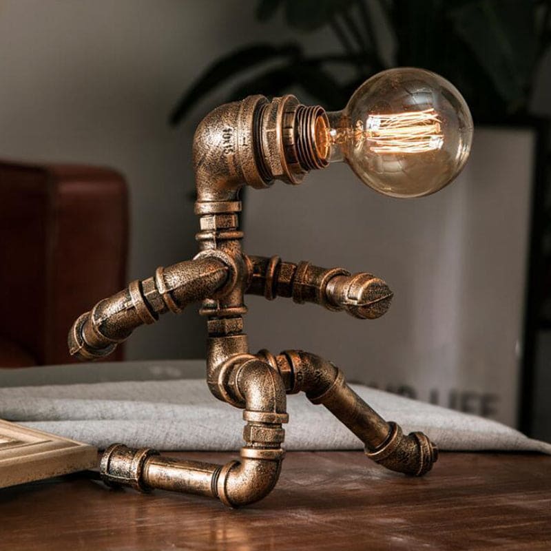 MECHANIX - Smeedijzeren robotvormige nachtlamp