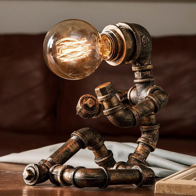 MECHANIX - Smeedijzeren robotvormige nachtlamp