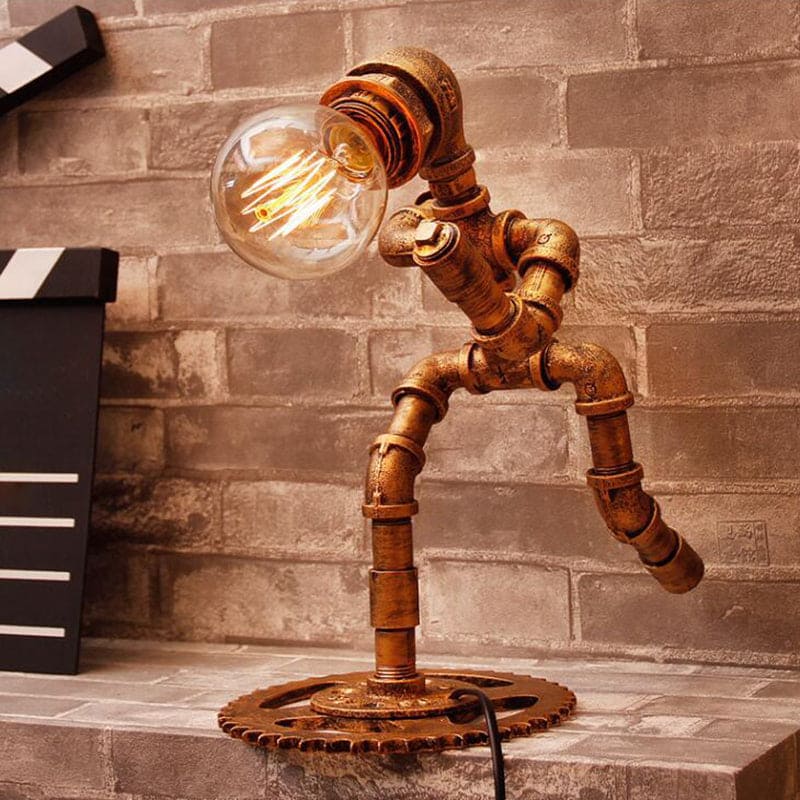 VINTOR - Vintage metalen jogger-vormige tafellamp