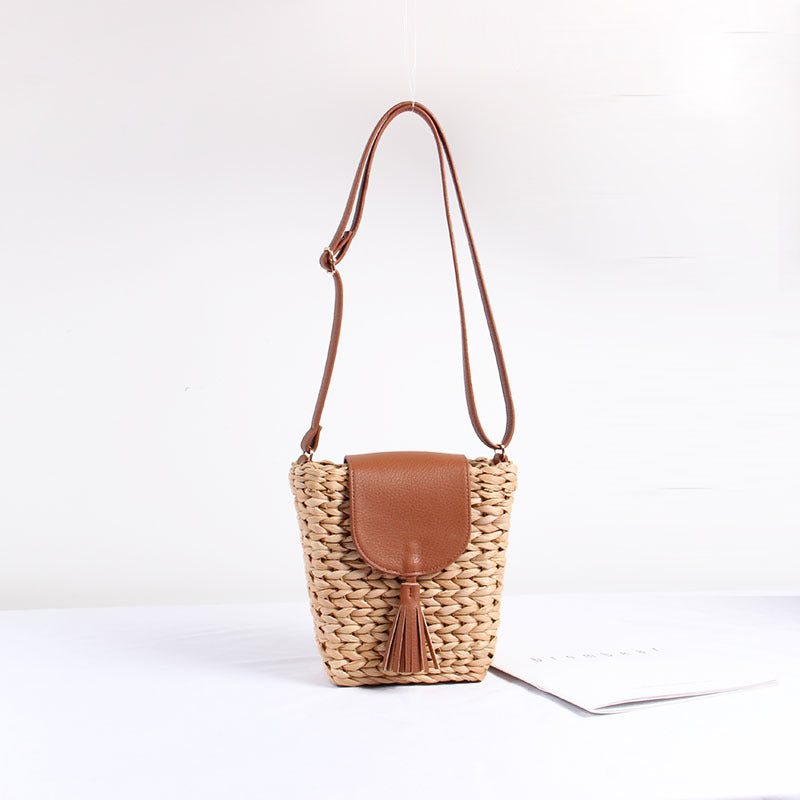Handgeweven boho tas van natuurlijke vezels – Lunara PalmWeave - Glamorix