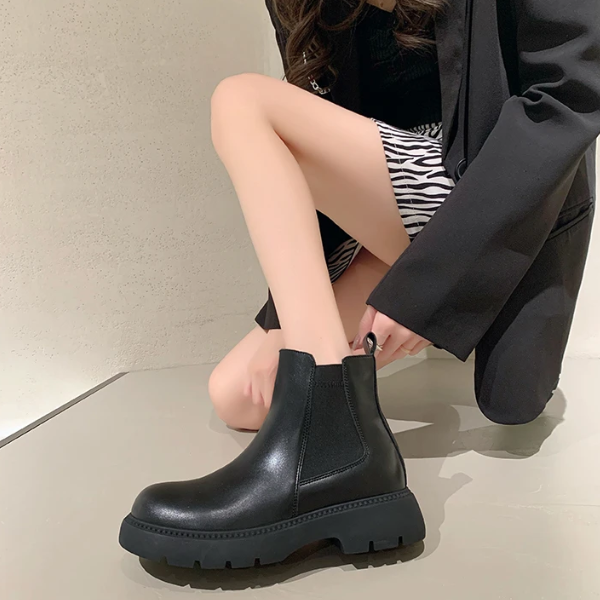 DORETTA - Leren dames Chelsea boots met antislip zool