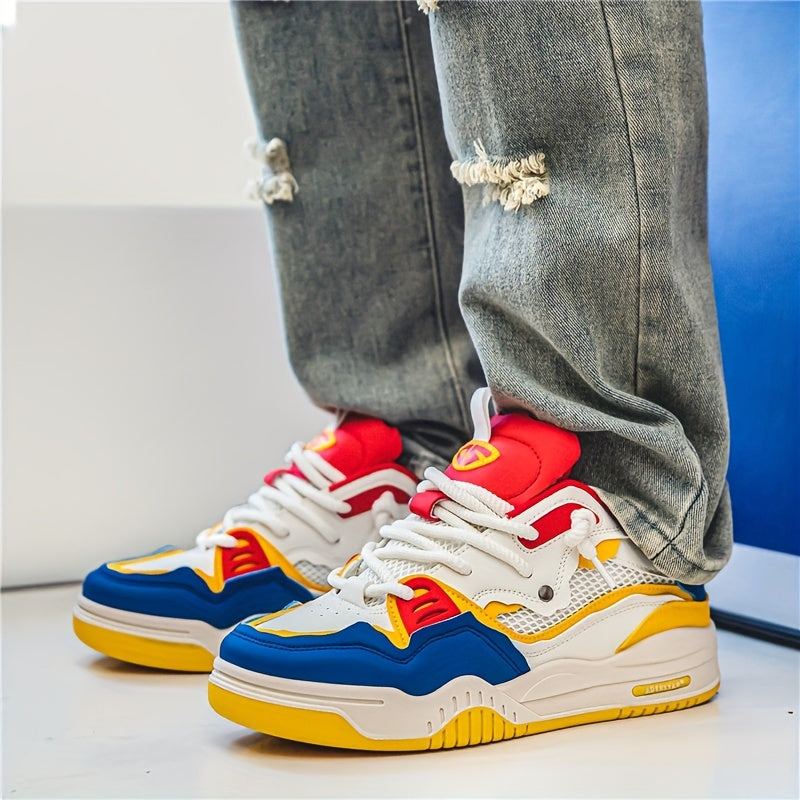 Lage herensneaker met contrastdetails en sportieve zool – NOVARO FLEX - Glamorix