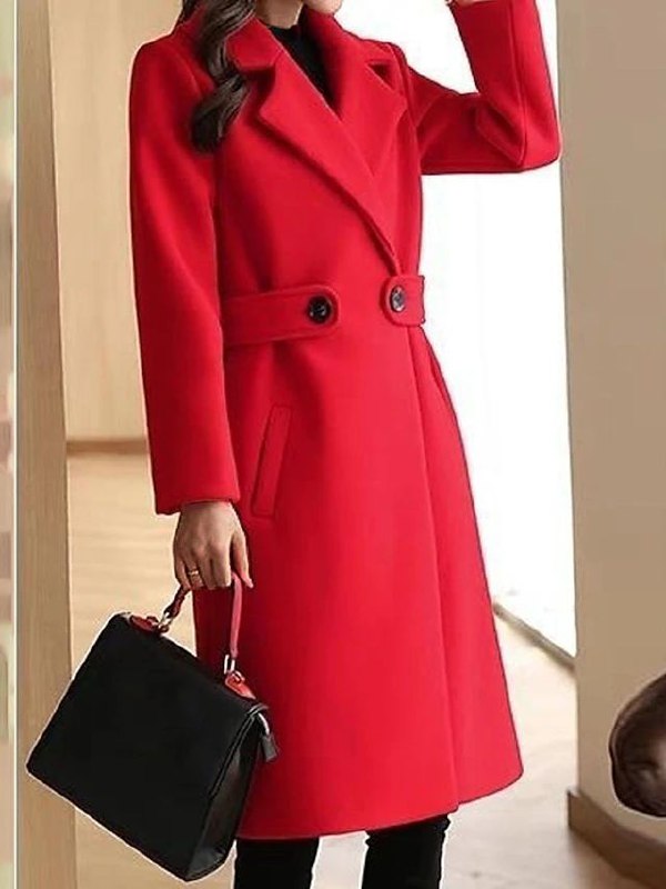 ELEGANZA - Luxe Damesmantel met Riem in Trenchcoat Stijl