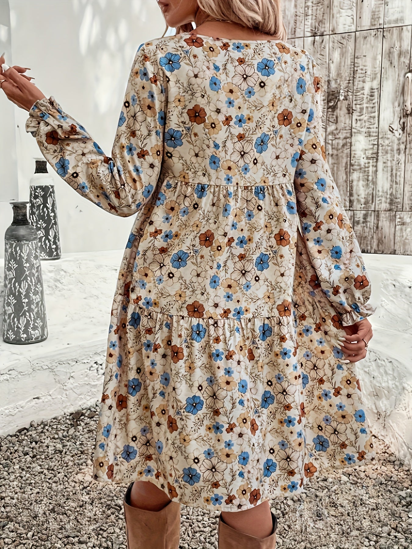 Zomerse Maxi Jurk met Speelse Ruffles voor Dames - LUNA FLORAL - Glamorix