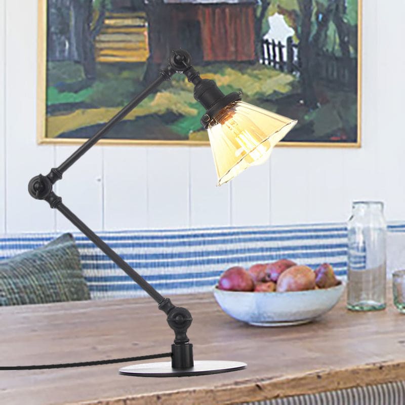 LUMICLEAR - Kegelvormige glazen tafellamp met elegante uitstraling