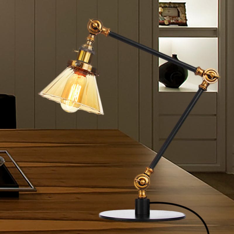 LUMICLEAR - Kegelvormige glazen tafellamp met elegante uitstraling