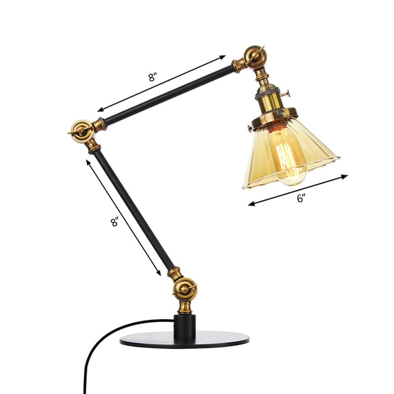 LUMICLEAR - Kegelvormige glazen tafellamp met elegante uitstraling