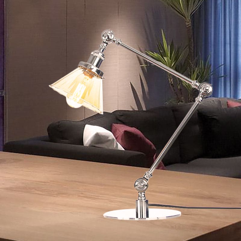 LUMICLEAR - Kegelvormige glazen tafellamp met elegante uitstraling