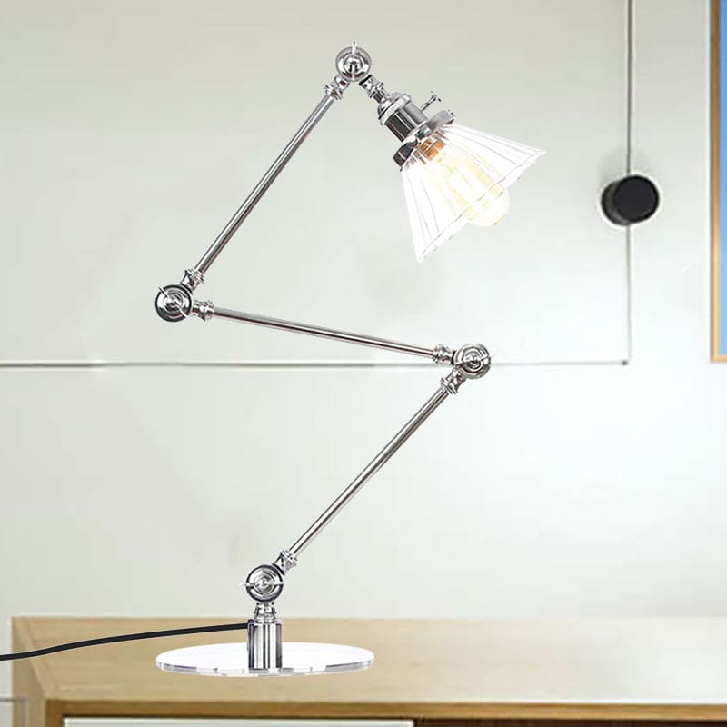 LUMICLEAR - Kegelvormige glazen tafellamp met elegante uitstraling