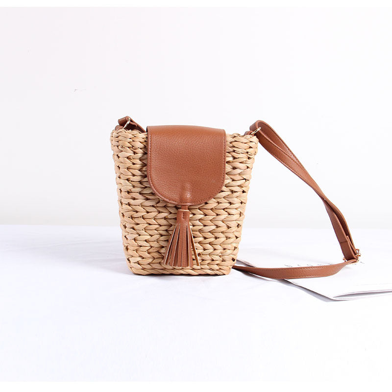Handgeweven boho tas van natuurlijke vezels – Lunara PalmWeave - Glamorix
