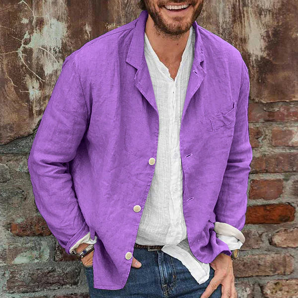 Heren blazer met relaxte pasvorm en knoopsluiting – ELIOR CASUAL BLAZER - Glamorix