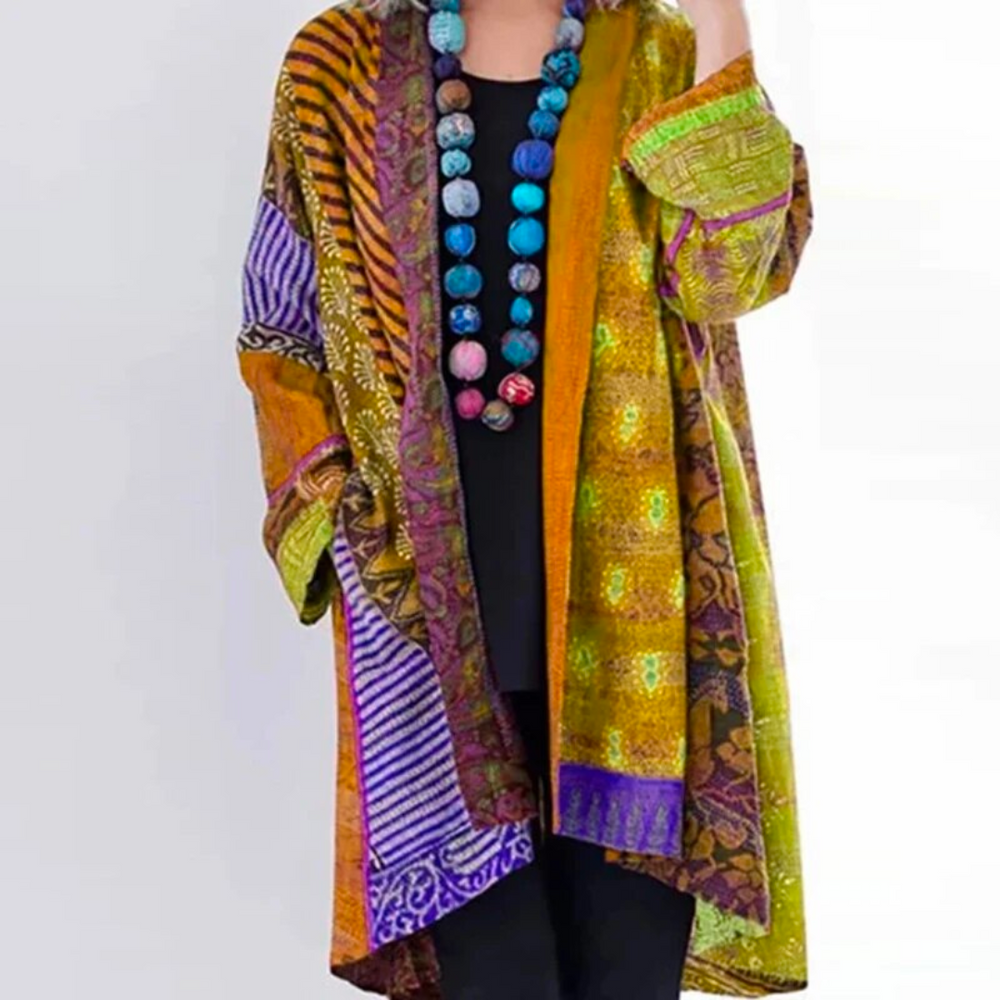 ISLA - Patchwork bohemien kimono-vest voor dames