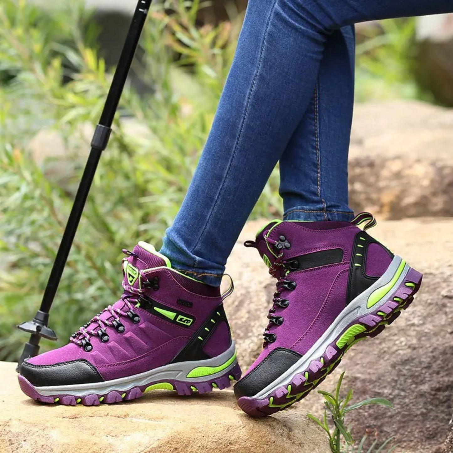 Orthopedische wandelschoenen met vetersluiting – STRAVO TrailStep - Glamorix