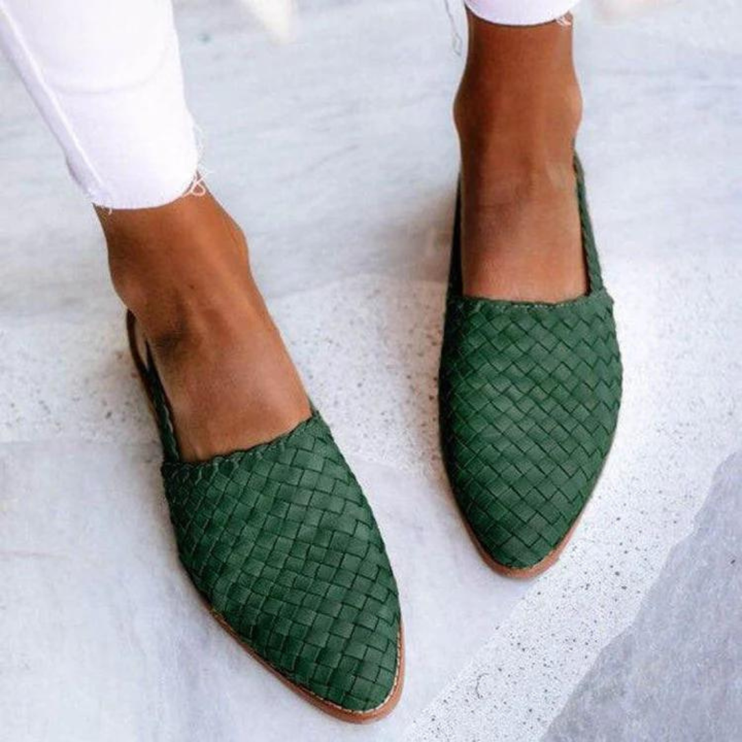 Elegante geweven slingback ballerina's voor dagelijks comfort – BELINDA