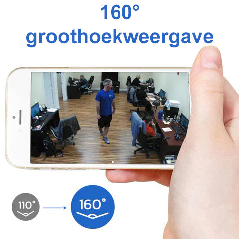 Draadloze Full HD beveiligingscamera met nachtzicht en 160° groothoek – SECULYT GuardCam Mini - Glamorix