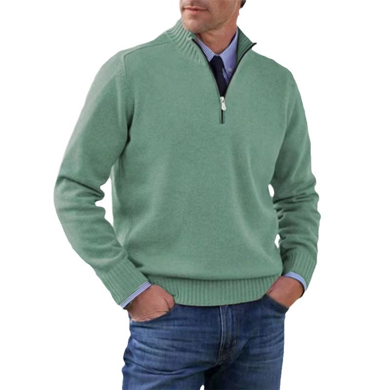 Lilon - Nonchalante herensweater met halve rits - Glamorix