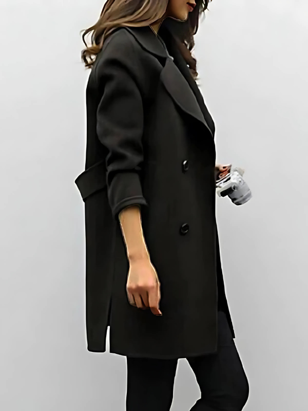 AMARA - Klassieke lange trenchcoat voor dames